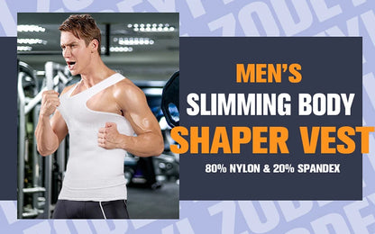 Mens Slimming Body Shaper Shapewear Abs Abdomen Compression Shirt to Hide Gynecomastia Moobs Workout Tank Tops Undershirts