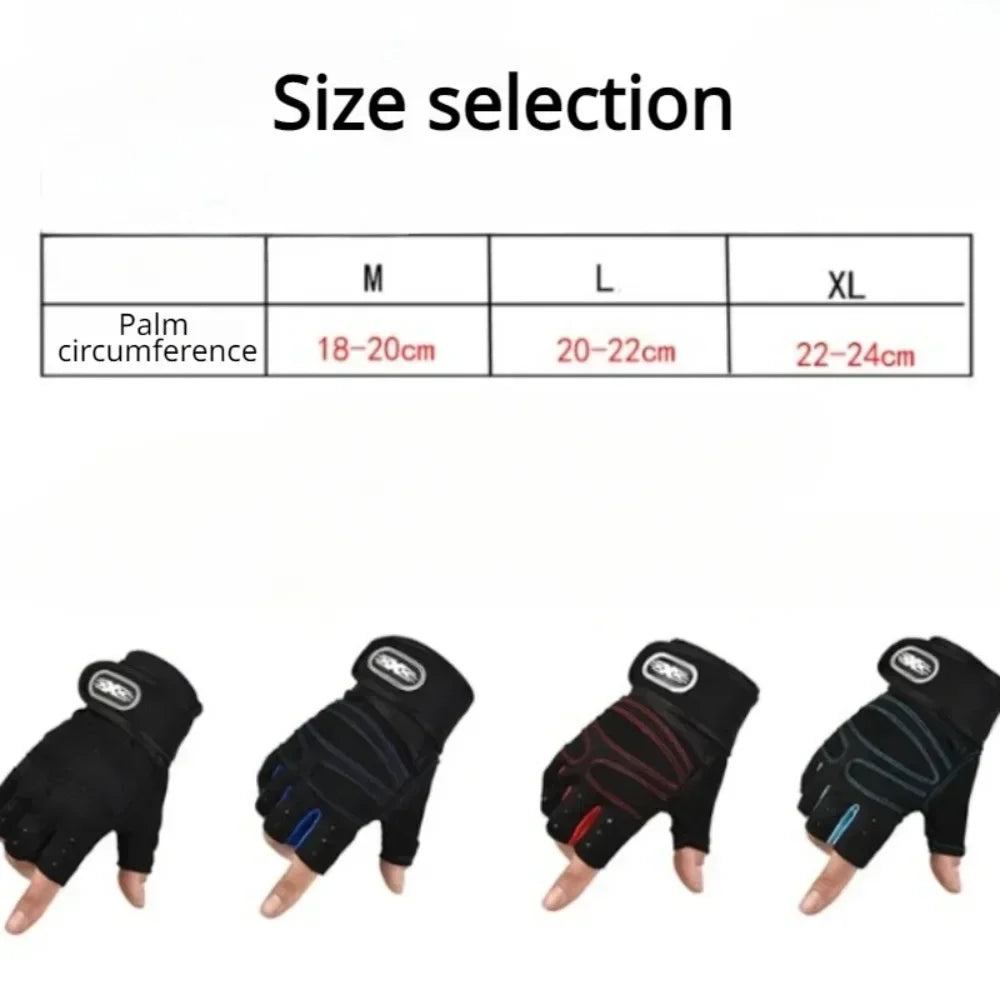 Gym Fitness Heavyweight Training Gloves Men women Body Building Half Finger Non-Slip Gloves Wrist Support Weightlifting Sports