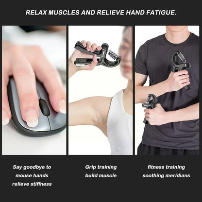 Gripper Kit,Adjustable Countable R-Type Hand Grip,Exercise Strengthening Pliers Spring,Finger Gripper,Wrist Expander