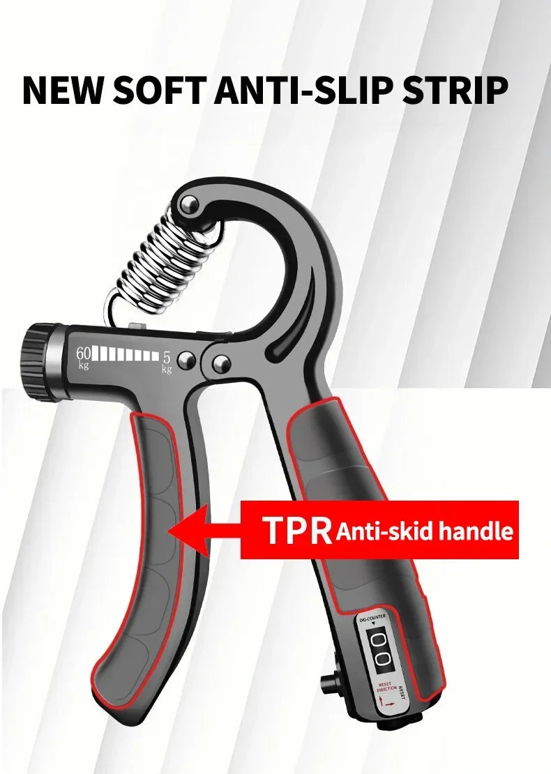 Gripper Kit,Adjustable Countable R-Type Hand Grip,Exercise Strengthening Pliers Spring,Finger Gripper,Wrist Expander